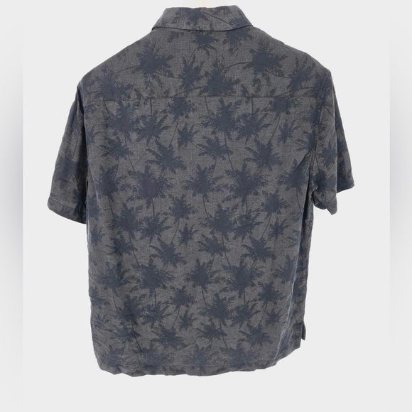 Nat Nast Silk Gray Tropical Short Sleeve Men's Button Down Shirt size Medium - Picture 3 of 10